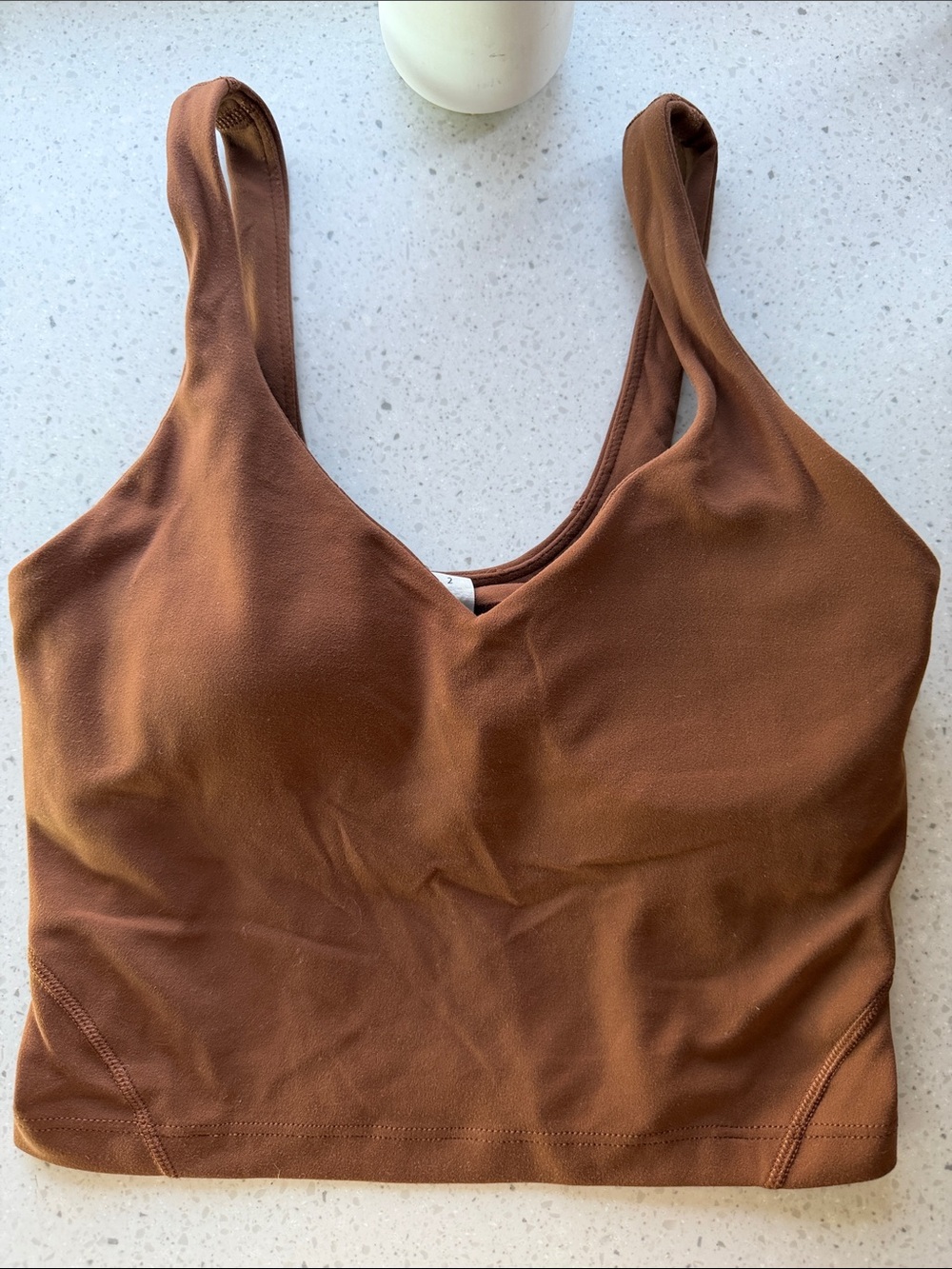 lululemon athletica Align Brown V-Neck Cropped Tank